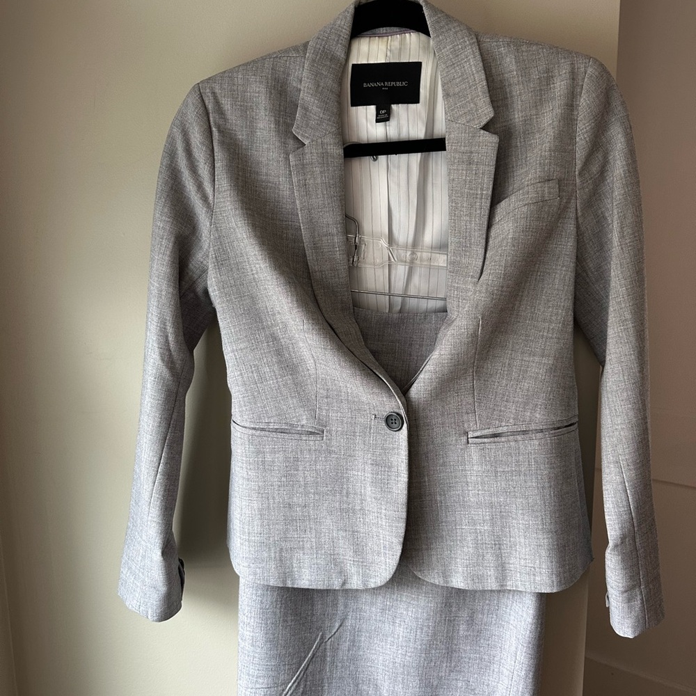 Banana Republic Light Gray Blazer